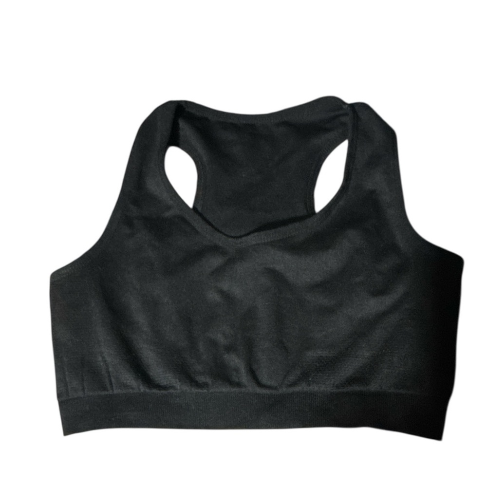 3 FOR $20 WOMEN’S Black Seamless Active Bustier Racerback Sports Bra Sz M